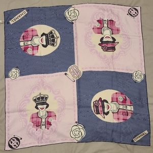 CHANEL Mademoiselle Italian silk scarf